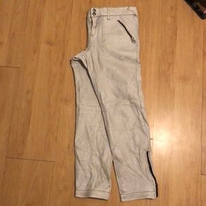 Free People White Vegan Leather pants